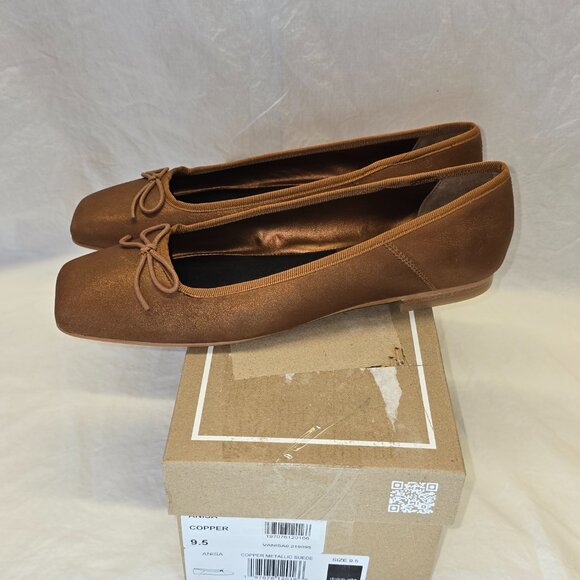 Dolce Vita Anisa Ballet Flats, Women's Size 9.5, Copper Metallic Suede, NIB - Picture 4 of 8